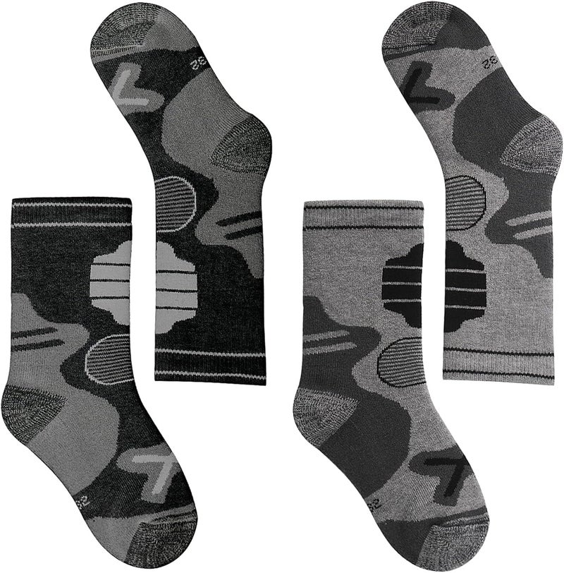 Luwint Hiking Socks Kids Merino Wool Walking Boys Girls 4-8 Years - Image 2